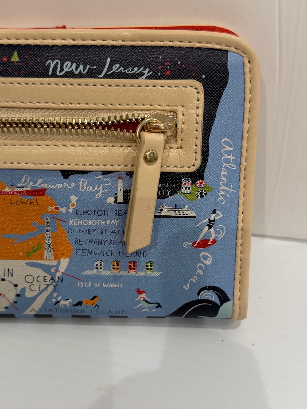 SPARTINA 449 Bay Dreams Snap Wallet map Chesapeake Bay Daufuskie Island - Picture 7 of 15